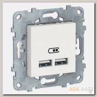 Зарядное устройство USB Schneider Electric Unica New белое