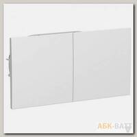 Розетка двойная Schneider Electric Atlas Design со сдвижными крышками, в сборе, белая