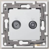 Розетка TV-SAT Legrand Etika двухкабельная, белая 672257