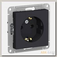 Розетка силовая Schneider Electric Atlas Design карбон