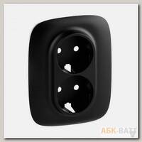 Лицевая панель Legrand Valena Allure для двойных розеток 2К+З, антрацит 754958
