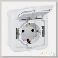 Розетка 2К+З с защитными шторками 16 A 250 В Quteo IP 44 Белый