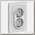 Розетка двойная Schneider Electric Atlas Design в сборе, белая