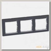 Рамка Legrand Valena Classic на 3 поста, ноктюрн/серебряный штрих 770393