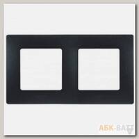 Рамка Legrand Etika на 2 поста, антрацит 672582
