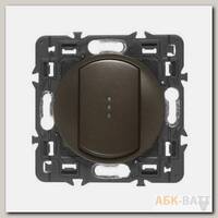 Выключатель одноклавишный Legrand Celiane с подсветкой, графит 067002+067684+067903+080251