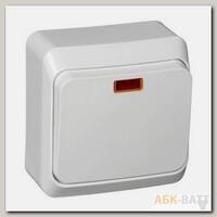 Выключатель одноклавишный с подсветкой 10АХ белый Schneider Electric Этюд BA10-005B