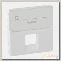 Лицевая панель Legrand Valena Life для розеток RJ-45 с держателем маркировки, белая 755470