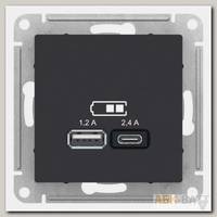 Зарядное устройство USB+Type C Schneider Electric Atlas Design карбон