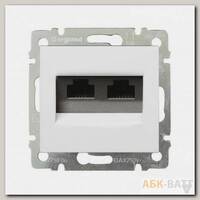 Розетка RJ-45 Legrand Valena Classic UTP 2, на винтах, белая 774239