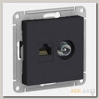 Розетка TV+RJ-45 Schneider Electric Atlas Design карбон