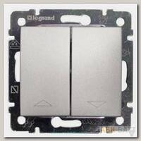 Выключатель под жалюзи Legrand Valena Classic с механической блокировкой, алюминий 770104