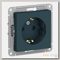 Розетка силовая Schneider Electric Atlas Design изумруд