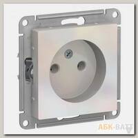 Розетка силовая Schneider Electric Atlas Design без заземления, жемчуг