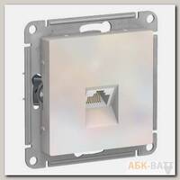 Розетка Schneider Electric Atlas Design RJ-45 кат. 6a, жемчуг