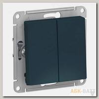 Переключатель двухклавишный Schneider Electric Atlas Design изумруд