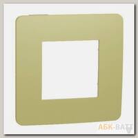Рамка Schneider Electric Unica Studio Color на 1 пост, зеленое яблоко/бежевый