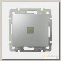 Переключатель одноклавишный Legrand Valena Classic с подсветкой, алюминий 770126