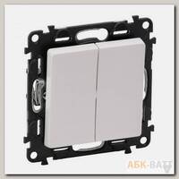 Переключатель двухклавишный Legrand Valena Life белый 752408