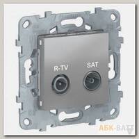 Розетка R-TV/SAT Schneider Electric Unica New оконечная, алюминий