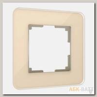 Рамка из стекла на 1 пост Elite айвори W0012443