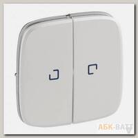 Лицевая панель Legrand Valena Allure для двухклавишных выключателей с подсветкой, жемчуг 755229