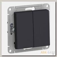 Переключатель двухклавишный Schneider Electric Atlas Design карбон