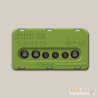 Клеммник винтовой зеленый ABB PE 3x16mm+3x6mm PEK/S06 1SPE007715F0741
