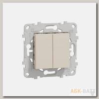 Выключатель двухклавишный Schneider Electric Unica New бежевый