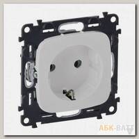 Розетка силовая Legrand Valena Allure 2K+3 на винтах, жемчуг 753025+755209