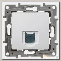 Розетка телефонная Legrand Etika RJ-11, 1 выход, белая 672240