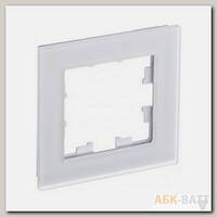 Рамка Schneider Electric Atlas Design Nature на 1 пост, матовое белое стекло