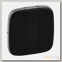 Лицевая панель Legrand Valena Allure для трехклавишных выключателей, антрацит 755038