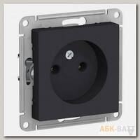 Розетка силовая Schneider Electric Atlas Design без заземления, карбон