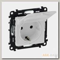 Розетка силовая Legrand Valena Life 2K+3 с крышкой, белая 753021+754840