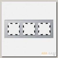 Рамка Schneider Electric Atlas Design Nature на 3 поста, алюминий стекло