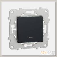 Переключатель одноклавишный Schneider Electric Unica New с подсветкой, антрацит