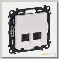 Розетка телефонная Legrand Valena Life RJ-11, 2 выхода, белая 753139