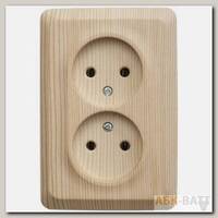 Розетка 2К угловая без шторок Сосна Schneider Electric Этюд PA16-105D