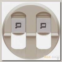 Лицевая панель Legrand Celiane для двойных розеток RJ-45, слоновая кость 066236