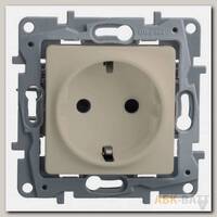 Розетка силовая Legrand Etika 2K+3 на винтах, слоновая кость 672321