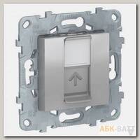 Розетка Schneider Electric Unica New RJ-45 кат. 5е, алюминий