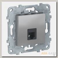 Розетка RJ-11 Schneider Electric Unica New алюминий
