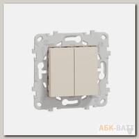 Переключатель двухклавишный Schneider Electric Unica New бежевый