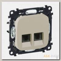 Розетка RJ-45 Legrand Valena Allure двойная, cat. 6, до 1000 Мб/с, слоновая кость 753843