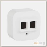 Адаптер для 1 или 2 розеток RJ45 Keystone Quteo IP 20 Белый