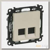 Розетка RJ-45 Legrand Valena Life двойная, cat. 6, до 1000 Мб/с, слоновая кость 753543