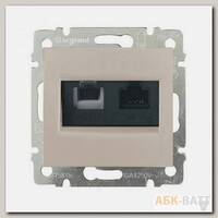 Розетка RJ-11+RJ-45 Legrand Valena Classic слоновая кость 774180