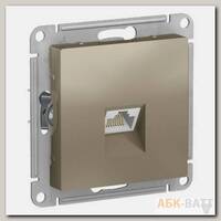 Розетка Schneider Electric Atlas Design RJ-45 кат. 6a, шампань