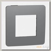 Рамка Schneider Electric Unica Studio Color на 1 пост, дымчато-серый/антрацит